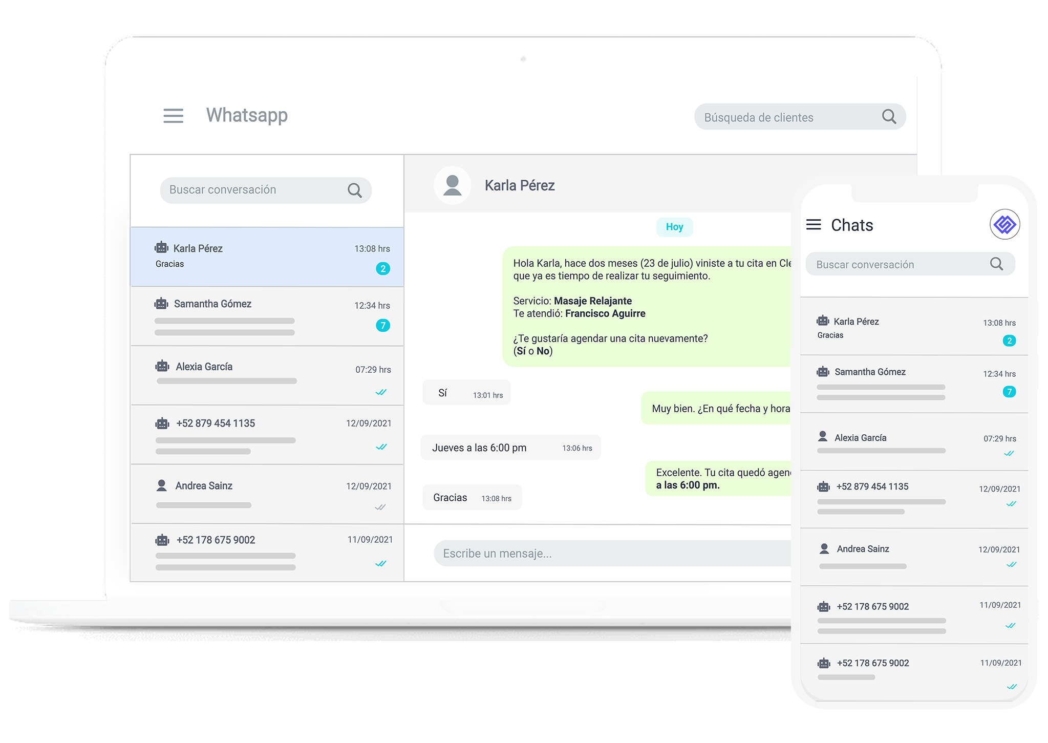 Clear - Chatbot contestando mensajes de clientes
