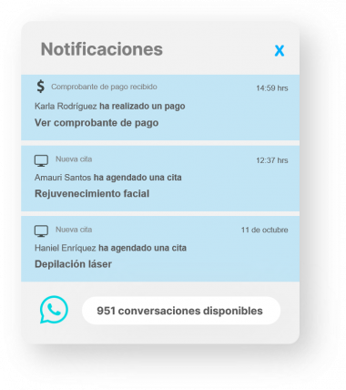 Notificaciones Clear - Citas - Sitio de Reservas - Pagos - Mensajes WhatsApp Automatizados - Chatbot - Pagos